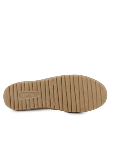 Zapato cordones piel y cremallera suela caramelo mujer blanco