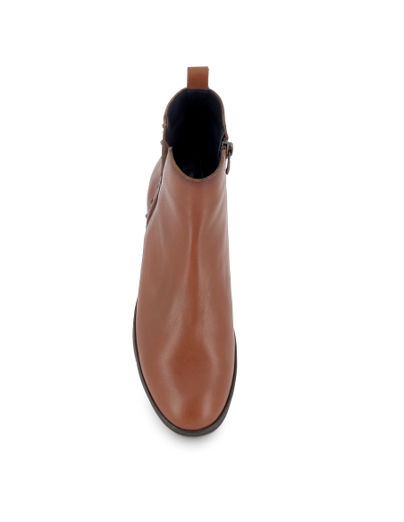 Botin piel elasticos con tacon mujer cuero