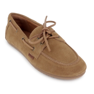 Nautico piel cordon plano y flexible mujer marron 2