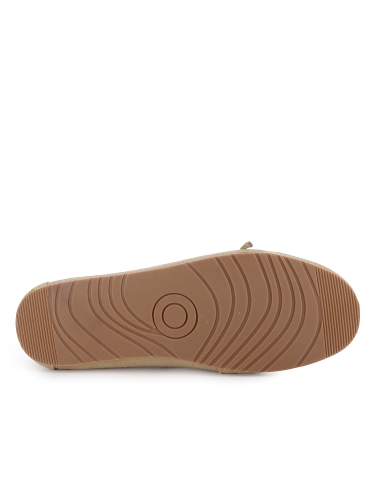 Nautico piel cordon plano y flexible mujer beige