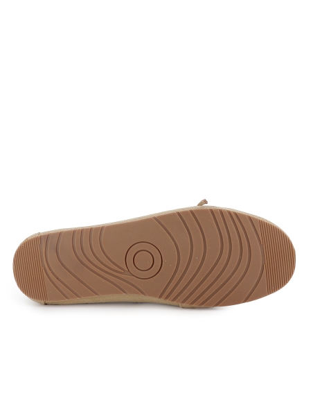 Nautico piel cordon plano y flexible mujer beige