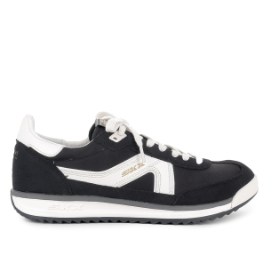 Deportiva piel ante Con cordones contraste negro y blanco hombre