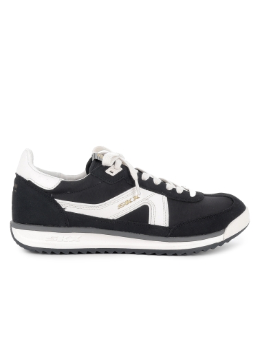 Deportiva piel ante Con cordones contraste negro y blanco hombre