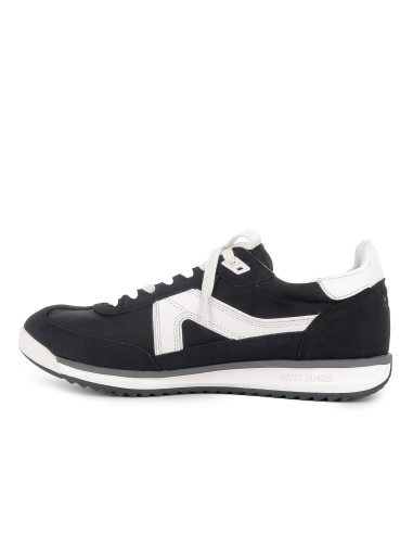 Deportiva piel ante Con cordones contraste negro y blanco hombre