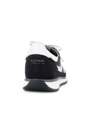 Deportiva piel ante Con cordones contraste negro y blanco hombre