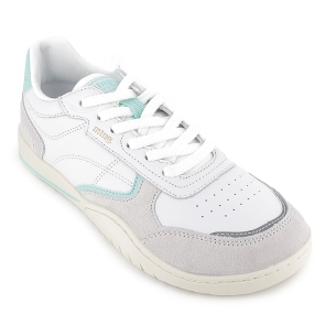Deportiva piel barefoot con cordones mujer blanco 2