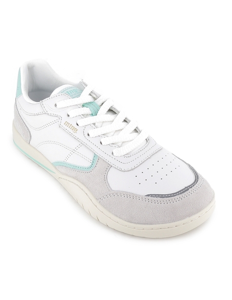 Deportiva piel barefoot con cordones mujer blanco