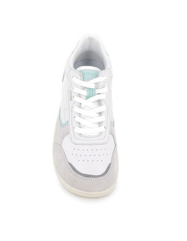 Deportiva piel barefoot con cordones mujer blanco