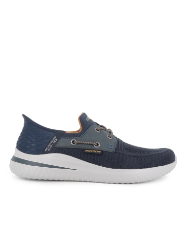 Nautico vegano Slip-Ins con elasticos comodo hombre azul
