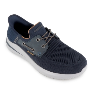 Nautico vegano Slip-Ins con elasticos comodo hombre azul 2