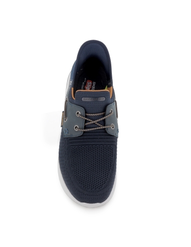 Nautico vegano Slip-Ins con elasticos comodo hombre azul