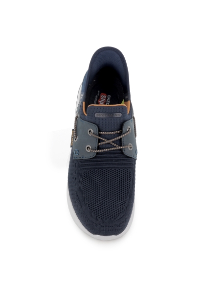 Nautico vegano Slip-Ins con elasticos comodo hombre azul