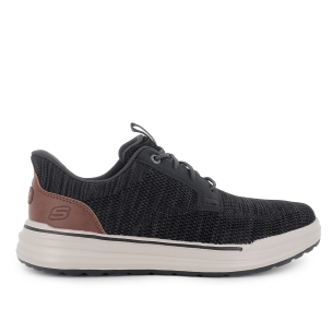 Zapato elasticos malla knit y planta comoda hombre negro