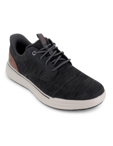 Zapato elasticos malla knit y planta comoda hombre negro