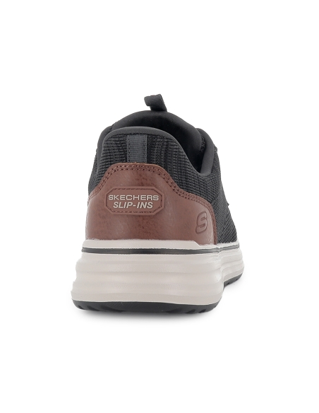 Zapato elasticos malla knit y planta comoda hombre negro