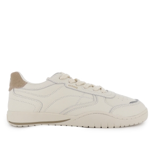 Deportiva piel barefoot con cordones mujer marfil