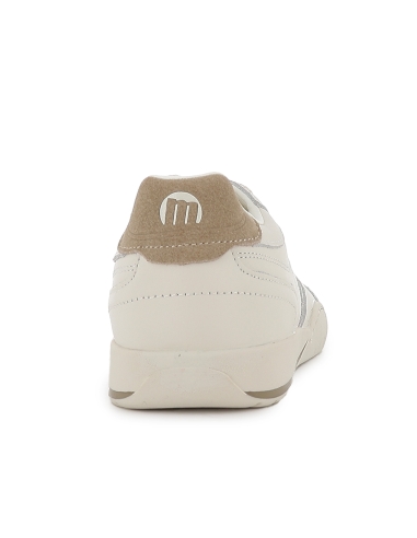 Deportiva piel barefoot con cordones mujer marfil