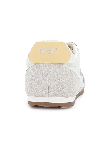 Deportivo cordones microfibra plano moderno mujer blanco