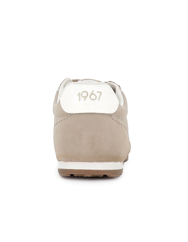 Deportivo cordones microfibra plano moderno mujer beige