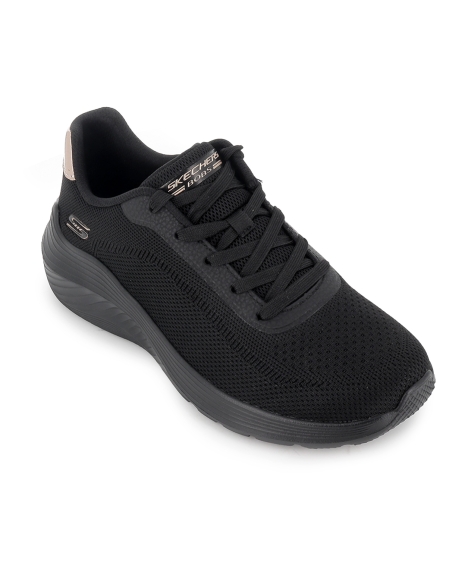 Deportiva malla knit cordones Memory Foam mujer negro