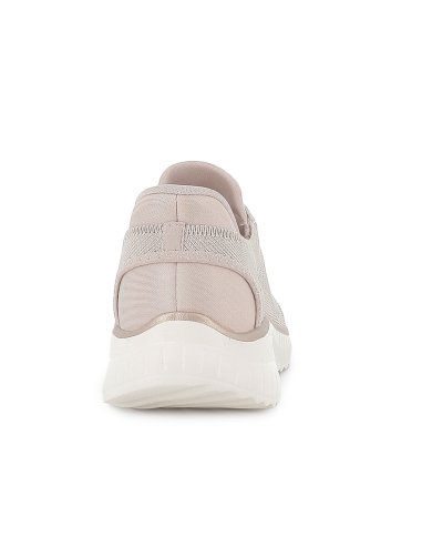 Sneakers cordones mujer malla knit beige