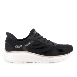 Sneakers cordones mujer malla knit negro