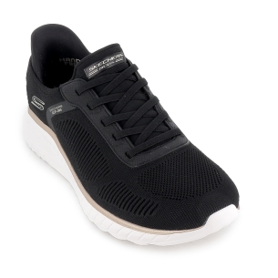 Sneakers cordones mujer malla knit negro 2