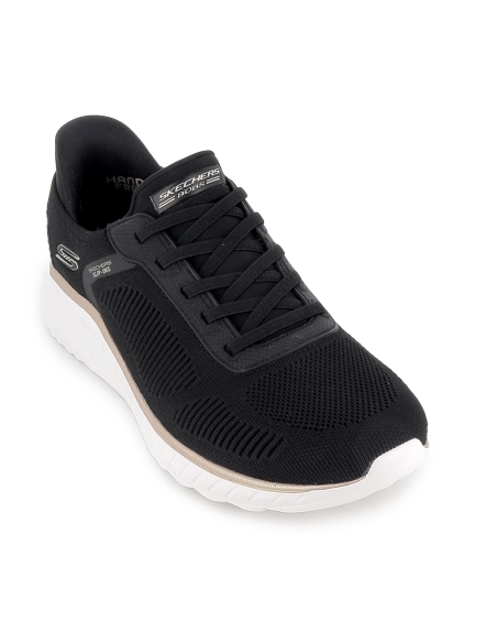Sneakers cordones mujer malla knit negro