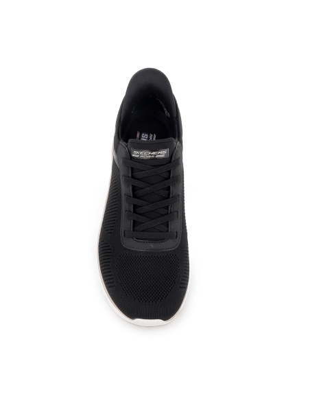Sneakers cordones mujer malla knit negro