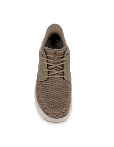 Zapato elasticos malla knit y planta comoda hombre taupe
