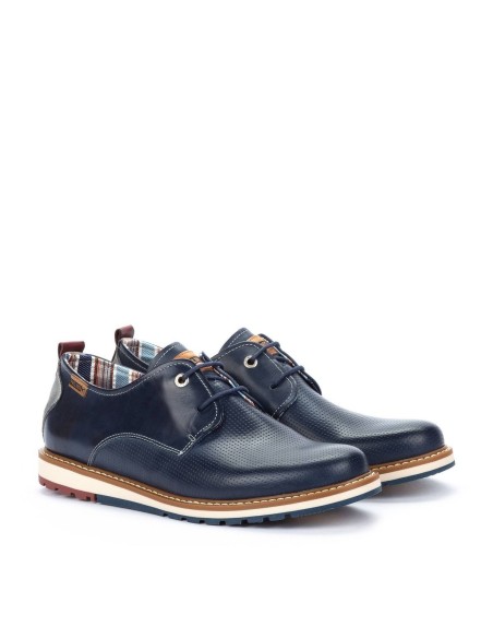 Zapato de piel con cordones cómodo para hombre