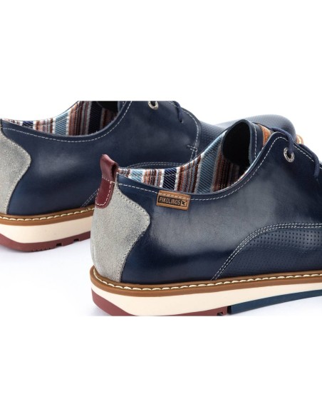 Zapato de piel con cordones cómodo para hombre