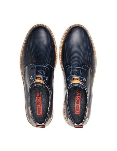 Zapato de piel con cordones cómodo para hombre