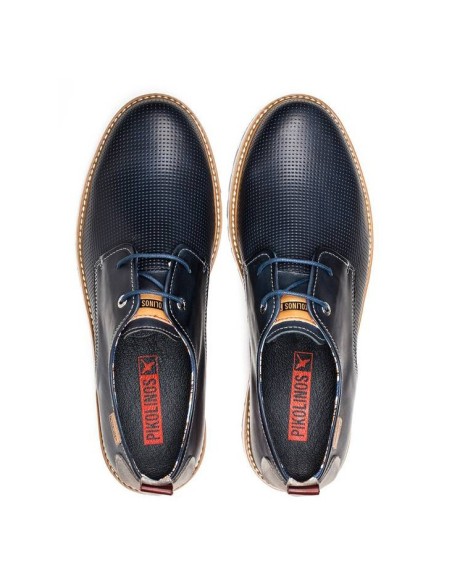 Zapato de piel con cordones cómodo para hombre