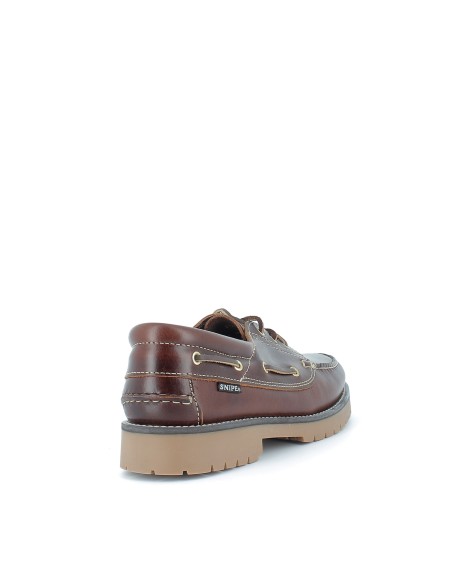 Zapato náutico de piel para hombre  Marrones