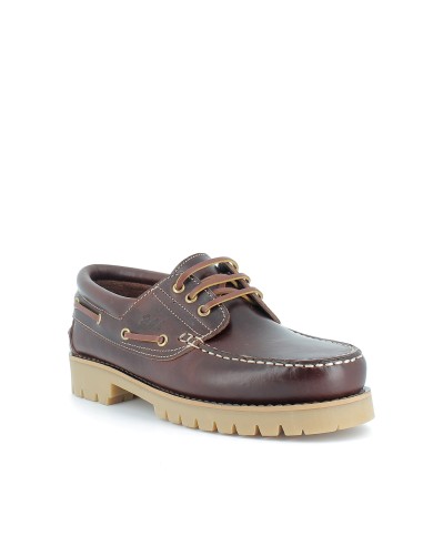 Zapato náutico de piel para hombre