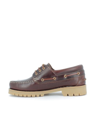 Zapato náutico de piel para hombre