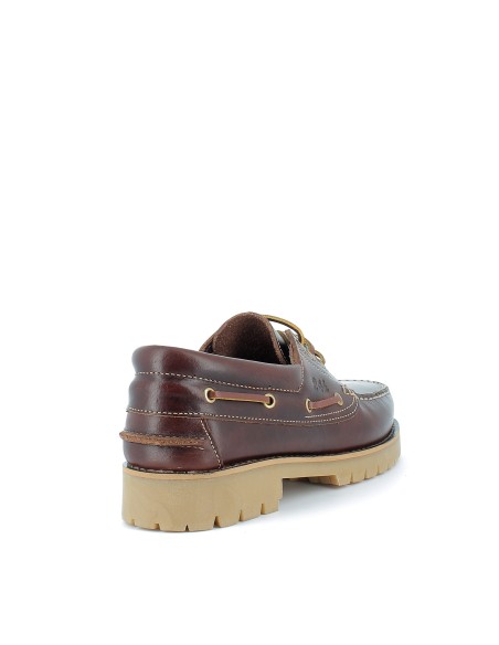Zapato náutico de piel para hombre