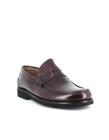 Mocasines castellanos de piel para hombre Rojo