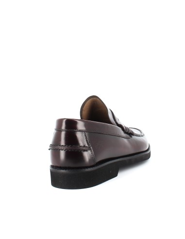 Mocasines castellanos de piel para hombre Rojo