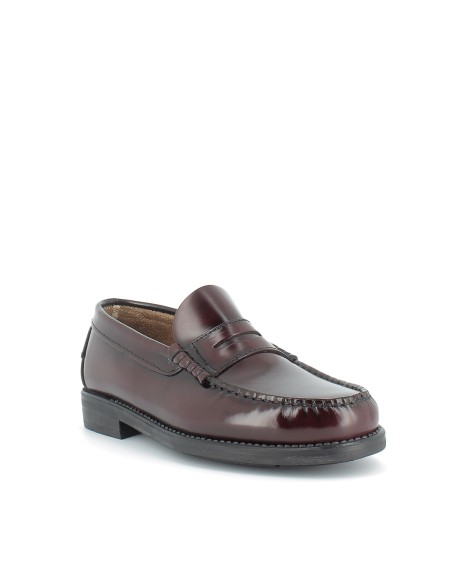 Mocasín de piel para hombre  Rojo