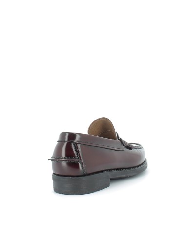 Mocasín de piel para hombre  Rojo