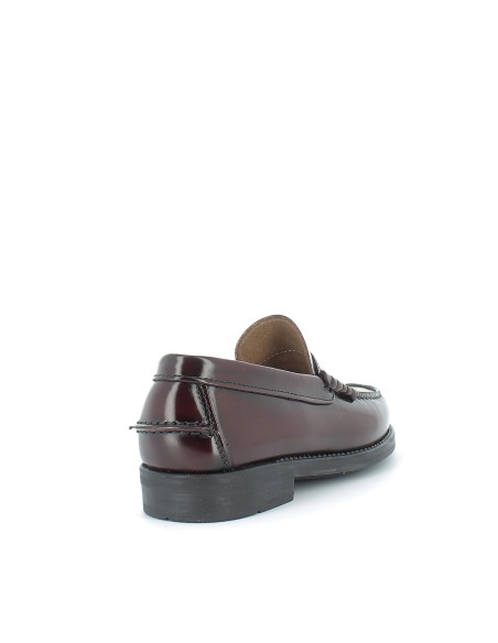 Mocasín de piel para hombre  Rojo