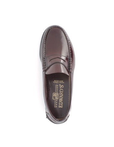 Mocasín de piel para hombre  Rojo