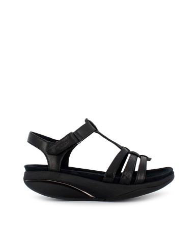 Sandalias MBT en piel para mujer suela curva Negro