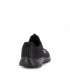 Sneakers negros cómodos con cordones elásticos para mujer
