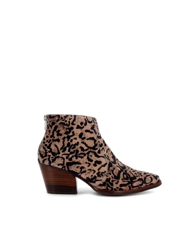 Botín tejano animal print para mujer